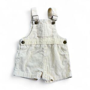Vintage pale yellow Corduroy Kids Overalls